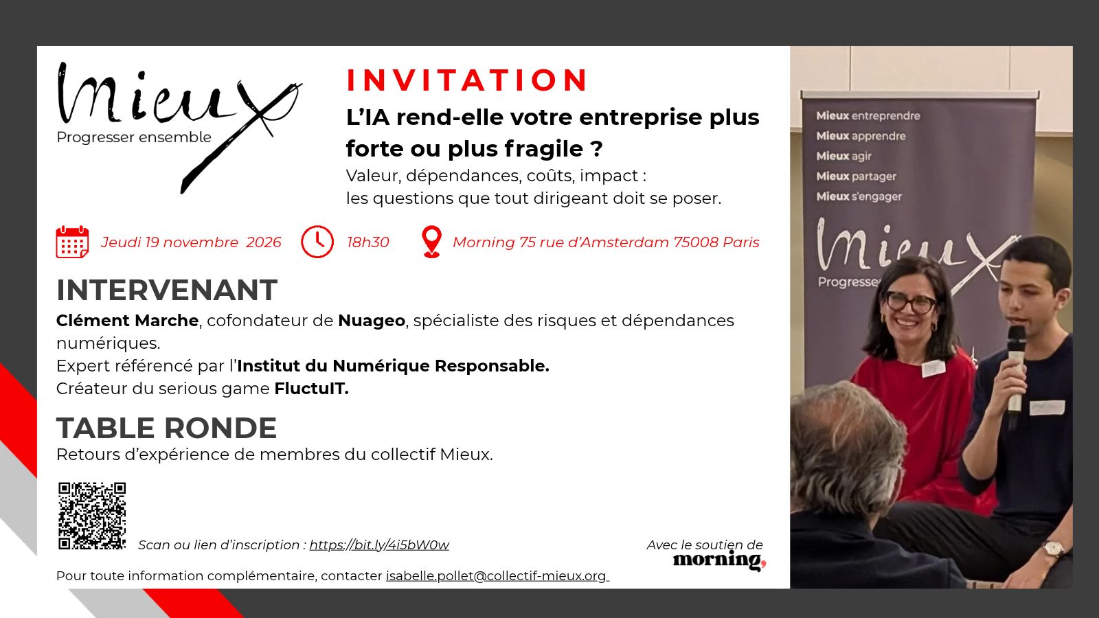 Collectif MIeux - Invitation soirée IA & impact